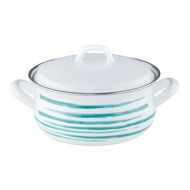 LONEC / KOZICA RIESS KOZICA 1.5 L 18 CM S POKROVOM ZELENI PLAMEN