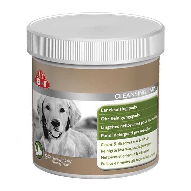 KOZMETIKA ZA PSA 8 IN 1 ČISTILNE BLAZINICE ZA UŠESA, 90 KOS