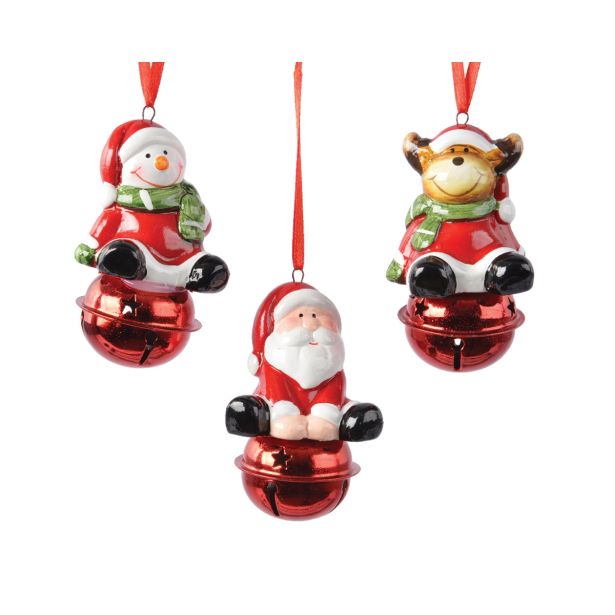 BOŽIČEK, JELENČEK ALI SNEŽAK NA KRAGULJČKU 8 CM SORTIRANO