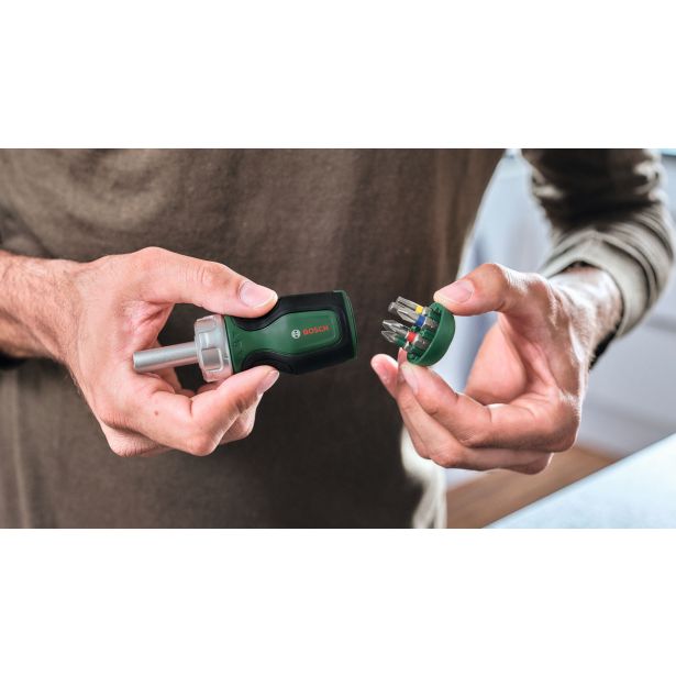 KRATEK IZVIJAČ Z RAGLJO S 6 NASTAVKI BOSCH ZA DOMAČE MOJSTRE