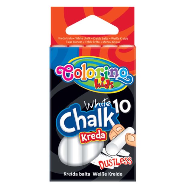 KREDE, VOŠČENKE, OGLJE COLORINO KREDA BELA BL.10/1 33138PTR