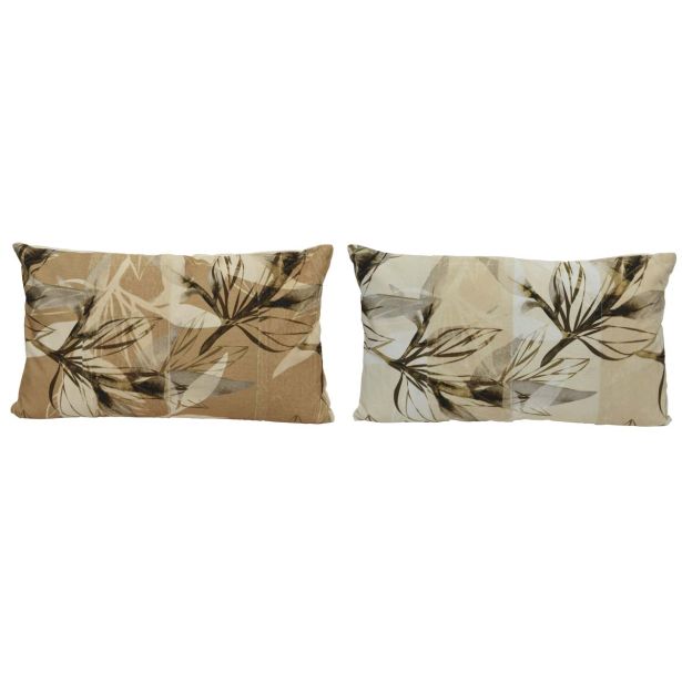 OKRASNI VZGLAVNIK DECORIS KREM/RJAVA, 50X30 CM SORT