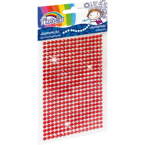 KRISTALI, SAMOLEPILNI, RDEČI, 5 MM