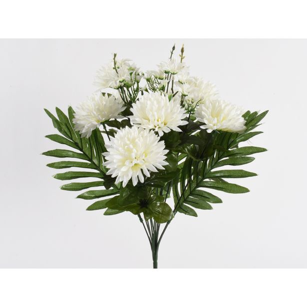 UMETNO CVETJE KRIZANTEMA ŠOPEK X12 BELA