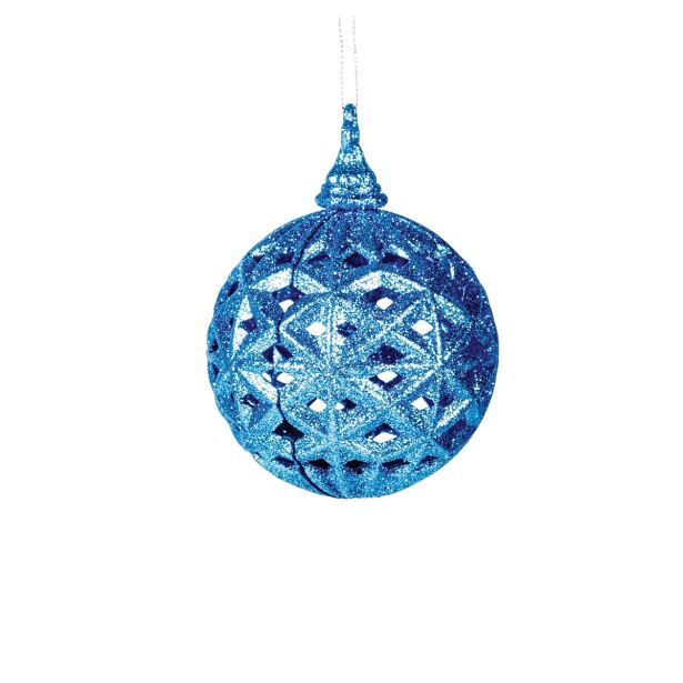 OKRASEK ZA JELKO GLOSSTYLE KROGLA MODRA FI 8.8 CM 11.2X8.8X8.8