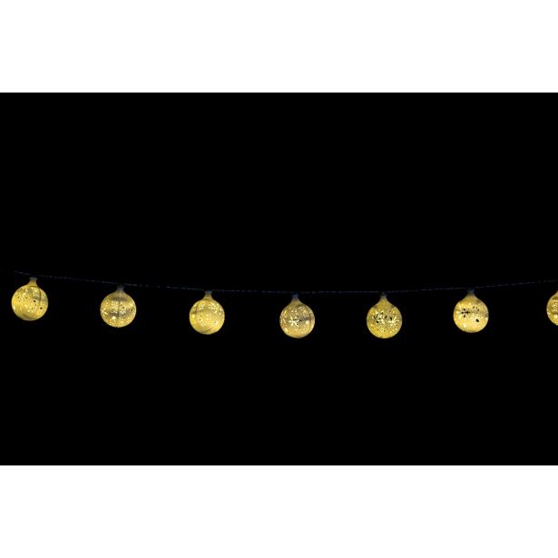 LUČKE MQ KROGLE S SNEŽINKAMI 5.5 CM BELE BARVE