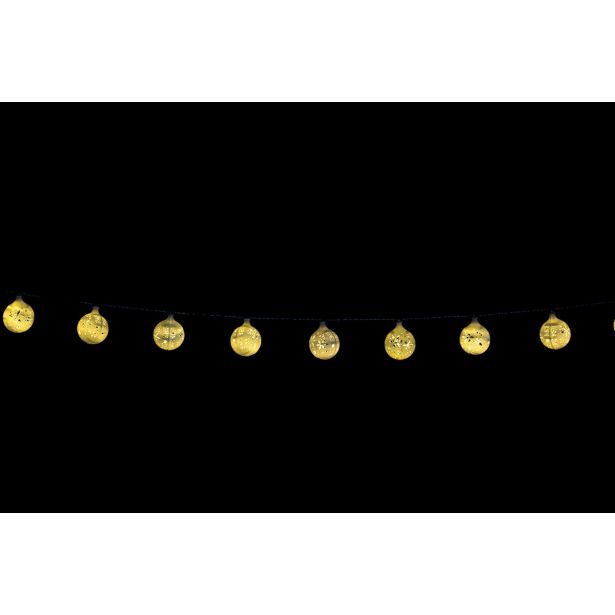 LUČKE MQ KROGLE S SNEŽINKAMI 5.5 CM BELE BARVE