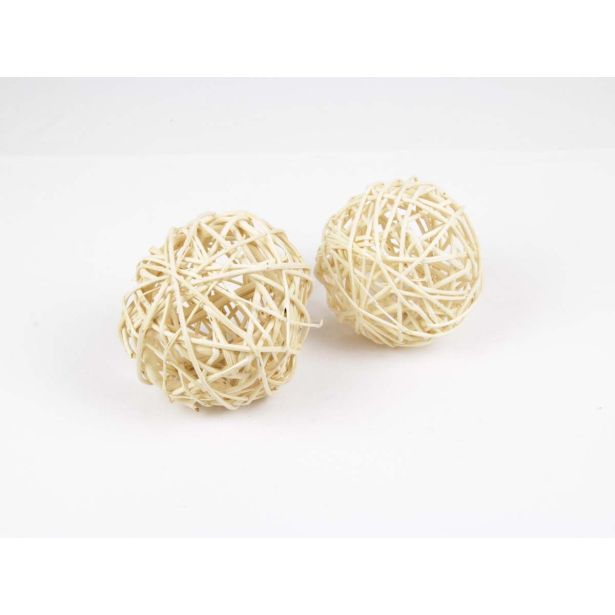 UMETNO CVETJE KROGLICE RATAN BARVANE 10 CM