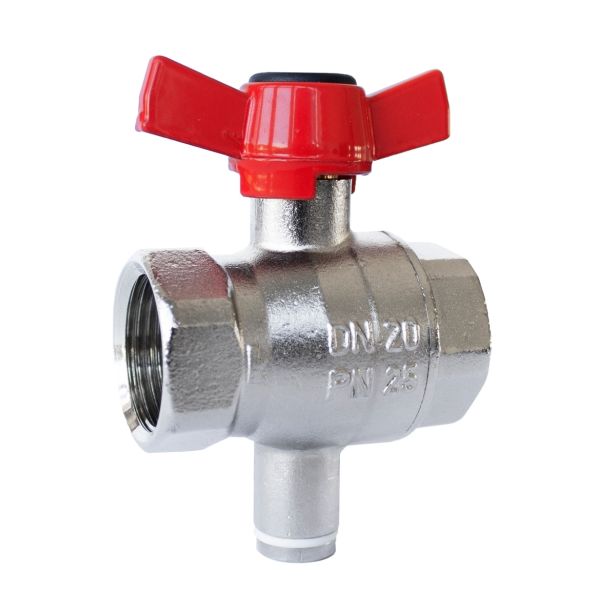 KROGLIČNI VENTIL KOVINA 25.4 MM (1-) PRIKLJUČEK ZA TEMP. TIPALO