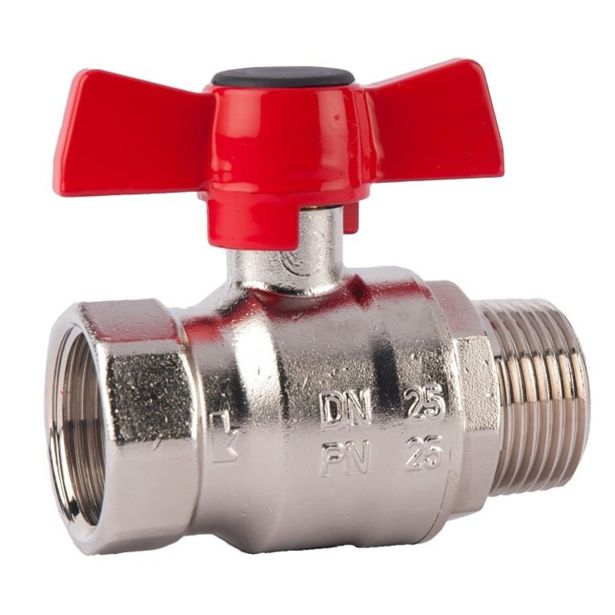 KROGLIČNI VENTIL KOVINA KV 2162M 12.7 MM (1/2 -) F X M, METULJČEK, MODUL