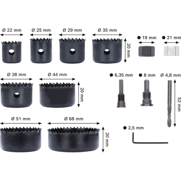 KRONA ZA LES BOSCH 22;25;29;35;38;44;51;68 X 15 MM