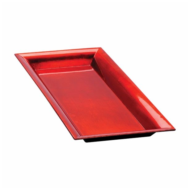 NAMIZNA DEKORACIJA GLOSSTYLE KROŽNIK 41X19 CM RDEČI DEKORATIVNI UMETNA MASA