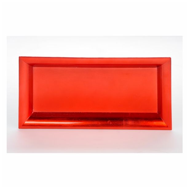 NAMIZNA DEKORACIJA GLOSSTYLE KROŽNIK 41X19 CM RDEČI DEKORATIVNI UMETNA MASA