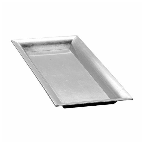 DEKORACIJA GLOSSTYLE KROŽNIK 41X19 CM SREBRNI DEKORATIVNI UMETNA MASA