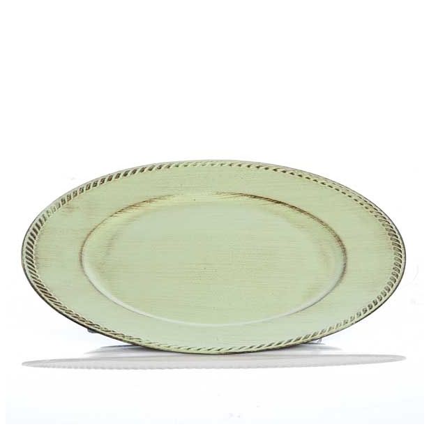 DEKORACIJA GLOSSTYLE KROŽNIK ANTIK FI 33 CM ZE LENI IZ UMETNE MASE