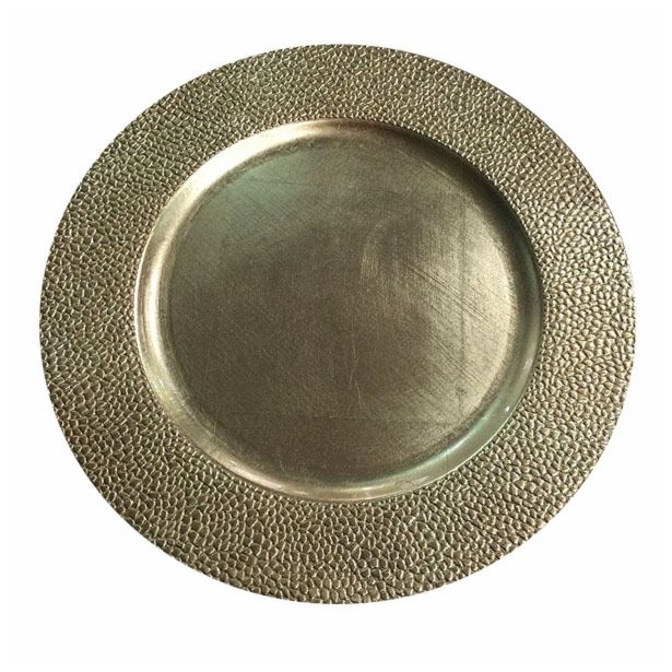 NAMIZNA DEKORACIJA GLOSSTYLE KROŽNIK FI 33 ZLATI DEKORATIVNI UMETNA MASA