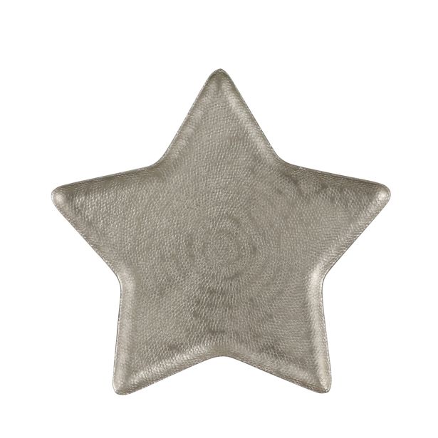 SREBRN KROŽNIK V OBLIKI ZVEZDE 32,5 CM