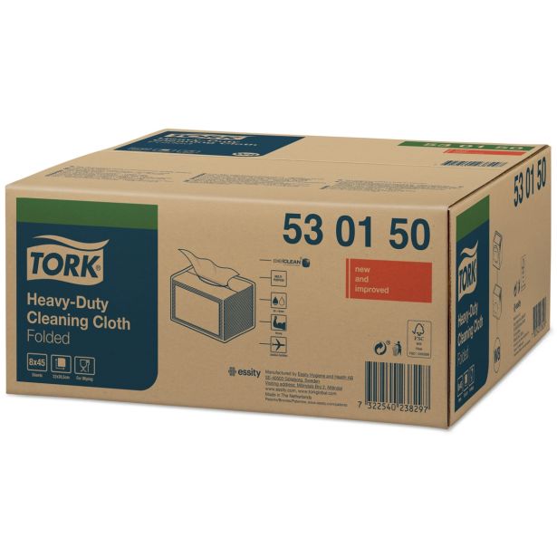 INDUSTRIJSKA ČISTILNA KRPA TORK 32X38 CM BELE, 45 KOS/PAK