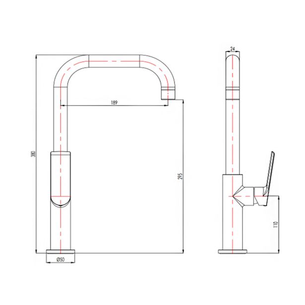 KUHINJSKA PIPA BLITZ K 207W POMIVALNO KORITO BELA