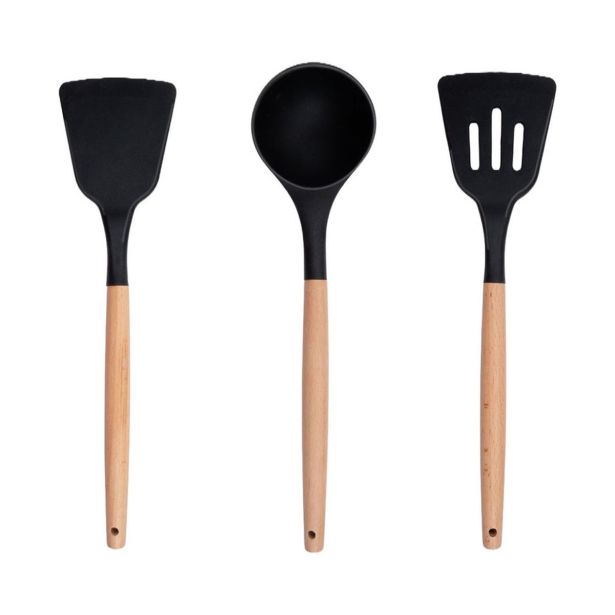 KUHINJSKI PRIPOMOČEK ALPINA SET LOVE COOKING 12 KOS ČRNA