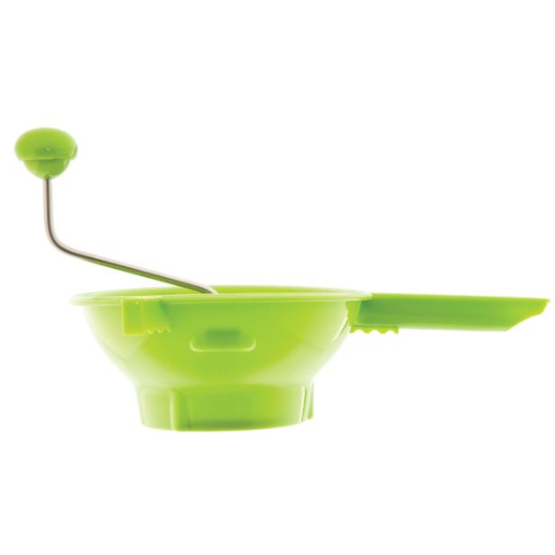 KUHINJSKI PRIPOMOČEK GALICIJA PASIRKA 19 CM PVC ZELENA Z 2 NASTAVKOMA