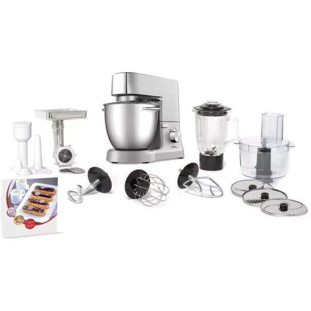 KUHINJSKI ROBOT TEFAL MASTERCHEF GRANDE, QB813D38, 1500 W, 3 SLAŠČIČARSKI PRIPOMOČKI, VOLUMEN 6,7 L, 3 VKLJUČENI NASTAVKI