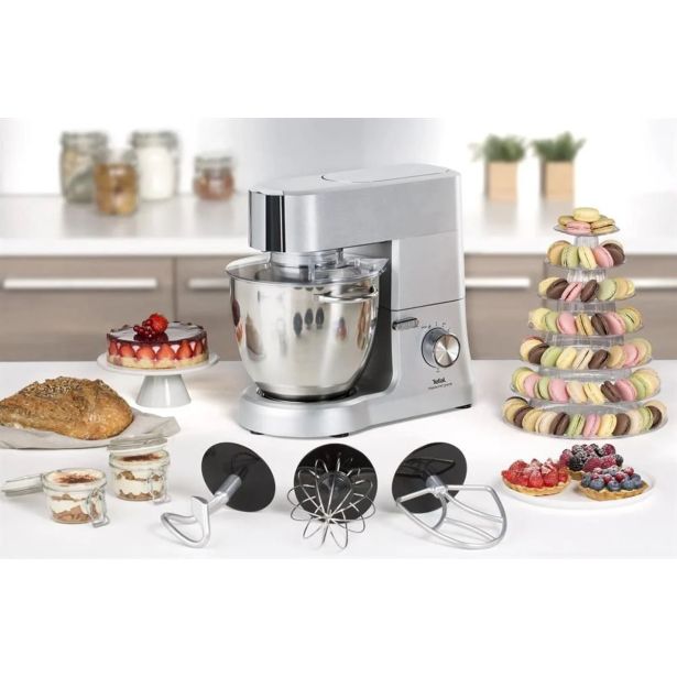 KUHINJSKI ROBOT TEFAL MASTERCHEF GRANDE, QB813D38, 1500 W, 3 SLAŠČIČARSKI PRIPOMOČKI, VOLUMEN 6,7 L, 3 VKLJUČENI NASTAVKI