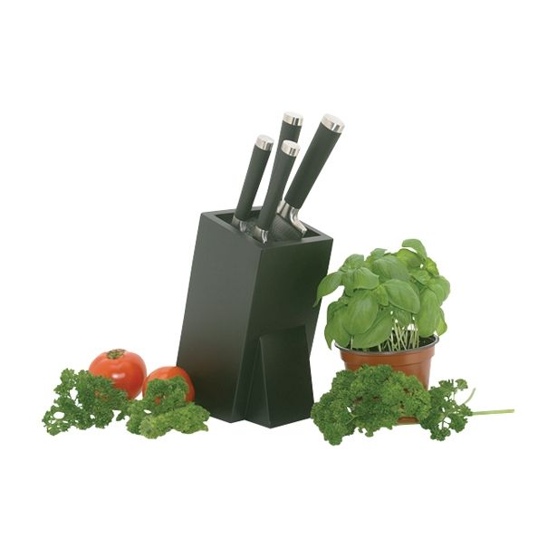 KUHINJSKO POLIČNO STOJALO CULINARIO UNIVERZALNI BLOK ZA NOŽE ČRN