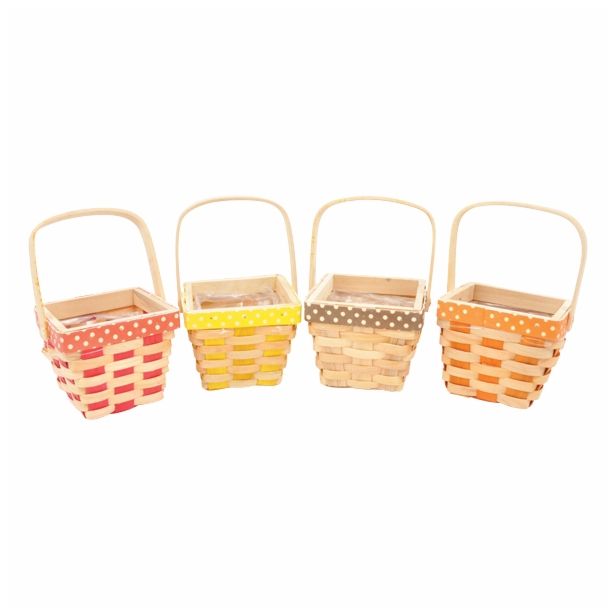 PLETENI NOTRANJI LONEC DAR KVADRATNA 12 CM Z ROČAJEM