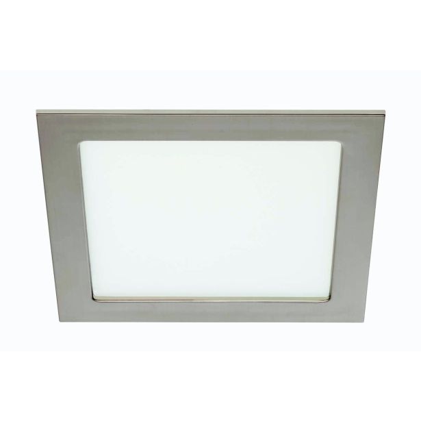 LED PANEL FLAT-IN 12W NW 170X170MM, NIKEL MAT