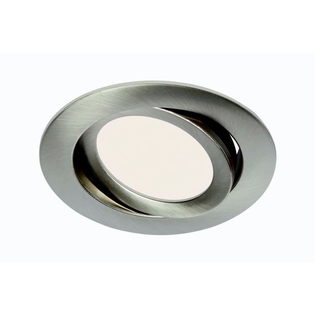 LED PANEL FLAT-IN 7W NW FI 106MM, NIKEL MAT, GIB.