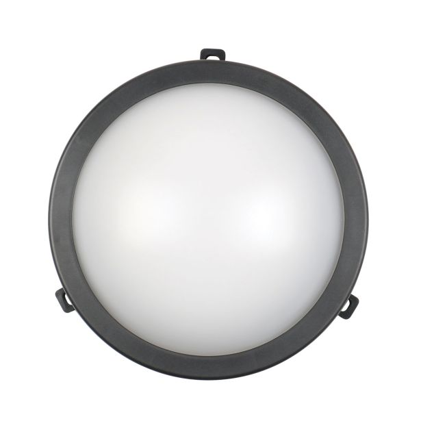 LADIJSKA SVETILKA COMMEL 12W OKROGLA ČRNA BREZ MREŽE