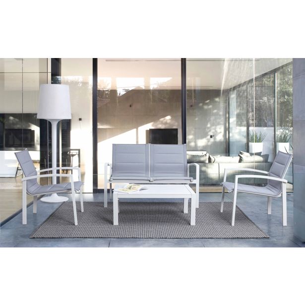 KOVINSKA VRTNA GARNITURA BIZZOTTO LAIKEN, BELA