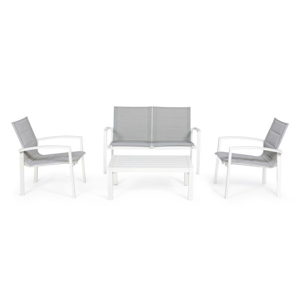 KOVINSKA VRTNA GARNITURA BIZZOTTO LAIKEN, BELA