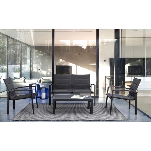 KOVINSKA VRTNA GARNITURA BIZZOTTO LAIKEN, ČRNA