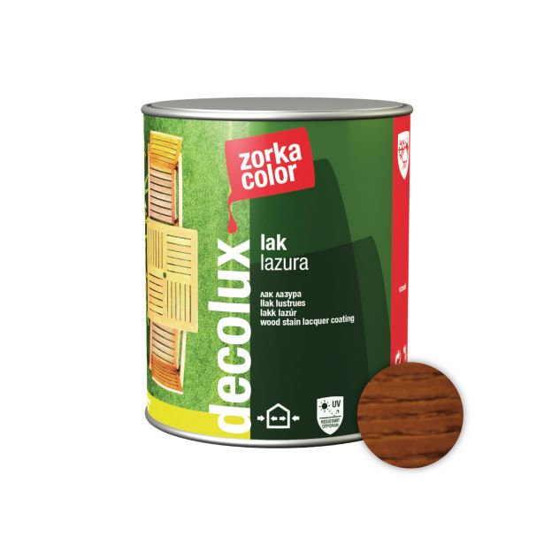 DEBELOSLOJNI PREMAZ ZORKA DEKOR DECOLUX LAK LAZURA 0.75 L 11 HRAST