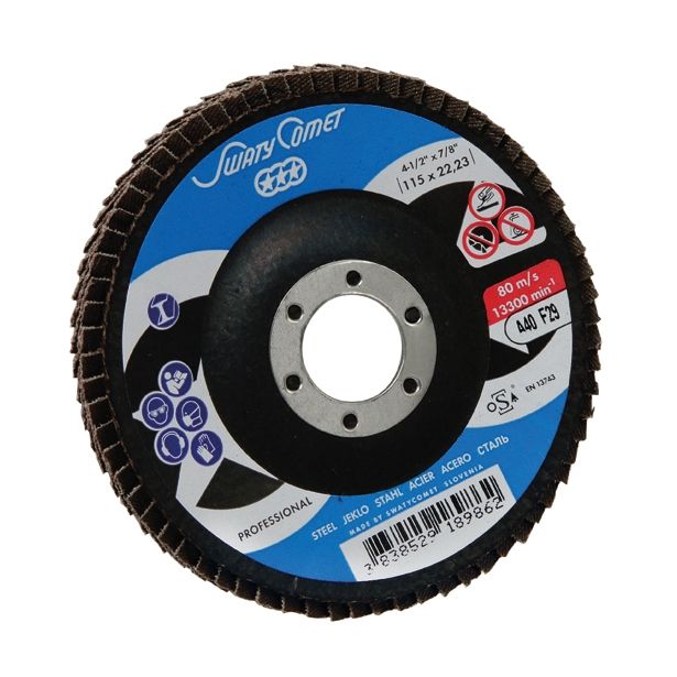 LAMELNI BRUSNI DISK POŠ. SWATYCOMET-P 115X22.23 MM K40 ZA KOVINO, LES