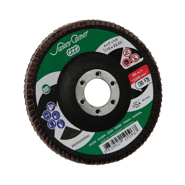 LAMELNI BRUSNI DISK POŠ. SWATYCOMET-P 115X22.23 MM K60 ZA KAMEN