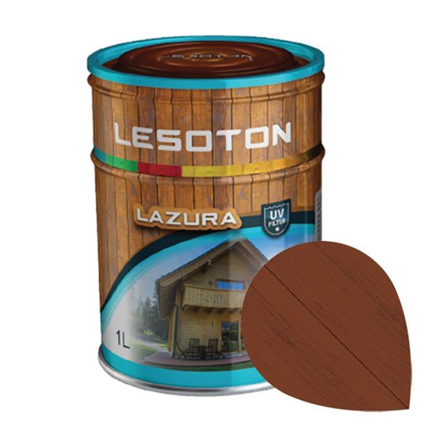 TANKOSLOJNI PREMAZ LESOTON LAZURA ŠT.10 KOSTANJ 1L