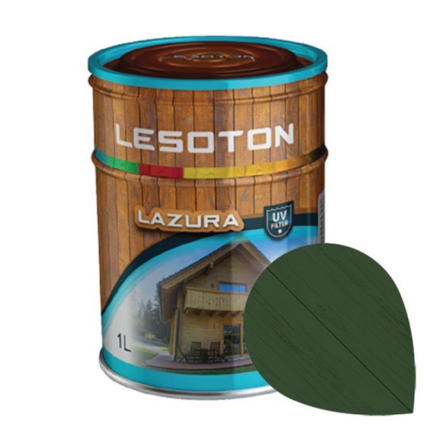 TANKOSLOJNI PREMAZ LESOTON LAZURA ŠT.19 ZELENA 1L