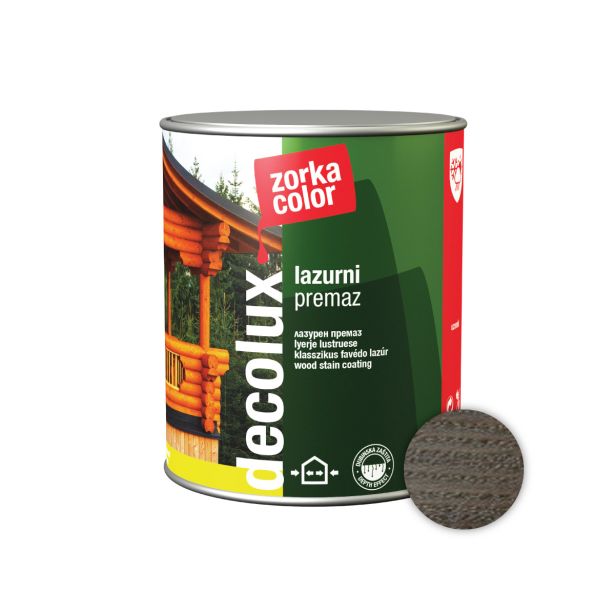 TANKOSLOJNI PREMAZ ZORKA DEKOR DECOLUX LAZURNI PREMAZ 5 L 05 EBENOVINA