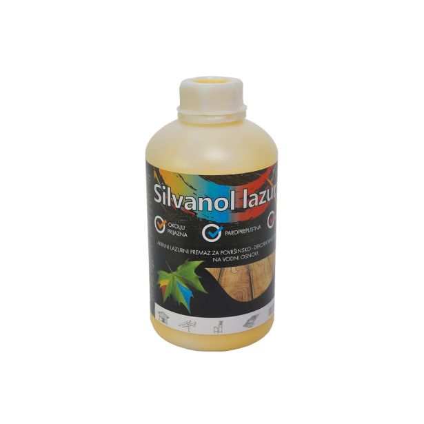 TANKOSLOJNI PREMAZ SILVANOL LAZURA B ŠT. 1 0.8 KG BREZBARVNI