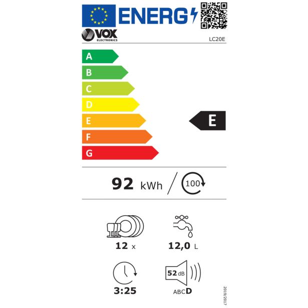 POMIVALNI STROJ VOX LC20E
