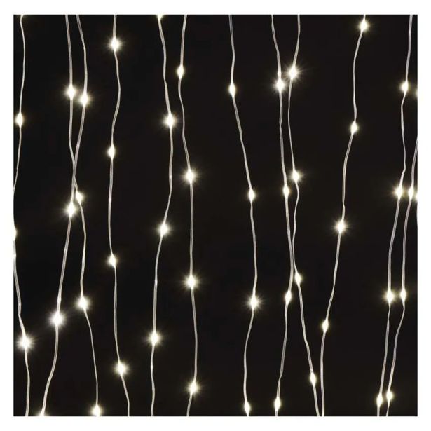 LED BOŽIČNA DROP VERIGA ' ZAVESA, 2,9X2 M, ZUNANJA IN NOTRANJA, TOPLA BELA, PROGRAMI