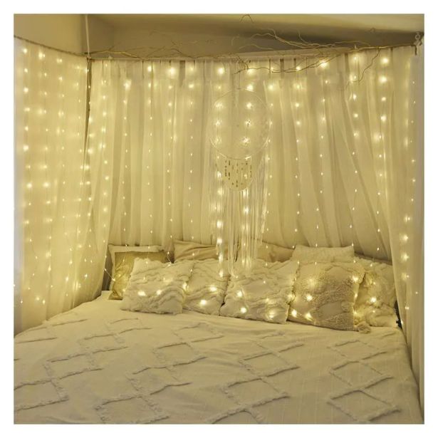 LED BOŽIČNA DROP VERIGA ' ZAVESA, 2,9X2 M, ZUNANJA IN NOTRANJA, TOPLA BELA, PROGRAMI