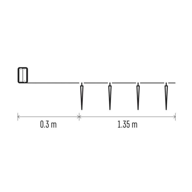LED BOŽIČNA GIRLANDA ' 10X LEDENA SVEČA, 1,35 M, 2X AA, NOTRANJA, HLADNA BELA, ČASOVNIK