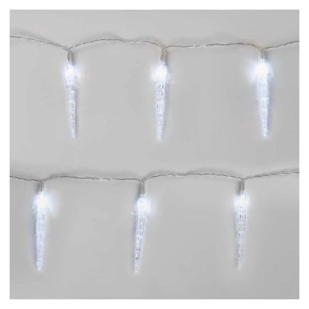 LED BOŽIČNA GIRLANDA ' 10X LEDENA SVEČA, 1,35 M, 2X AA, NOTRANJA, HLADNA BELA, ČASOVNIK