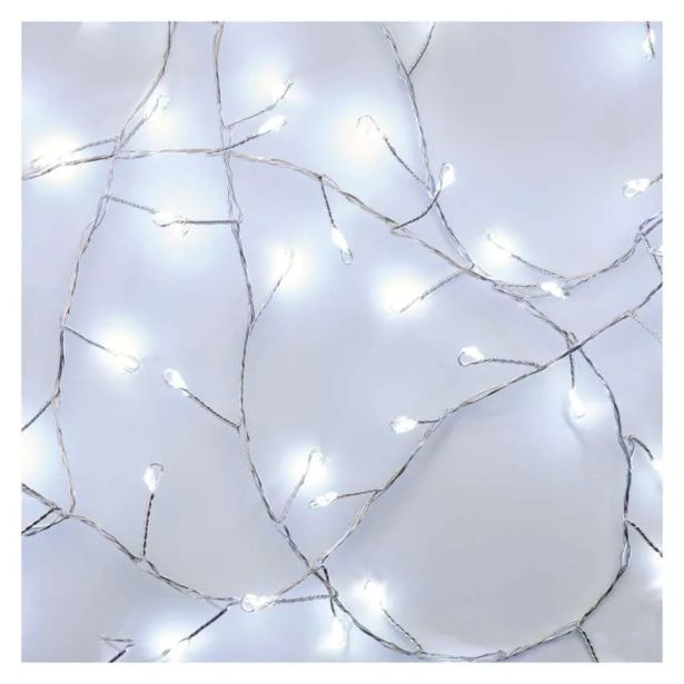 LED BOŽIČNA NANO VERIGA ' JEŽ, 2,4 M, 3X AA, NOTRANJA, HLADNA BELA, ČASOVNIK