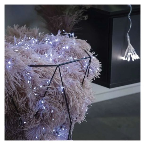 LED BOŽIČNA NANO VERIGA ' JEŽ, 2,4 M, 3X AA, NOTRANJA, HLADNA BELA, ČASOVNIK