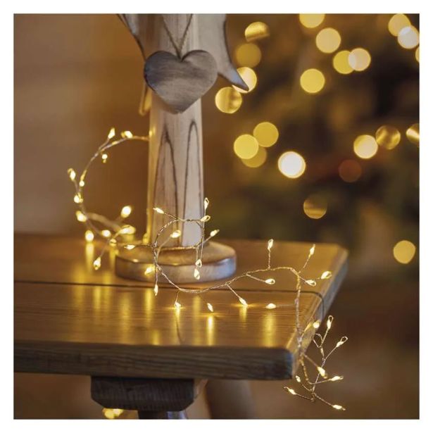 LED BOŽIČNA NANO VERIGA ' JEŽ, 2,4 M, 3X AA, NOTRANJA, TOPLA BELA, ČASOVNIK